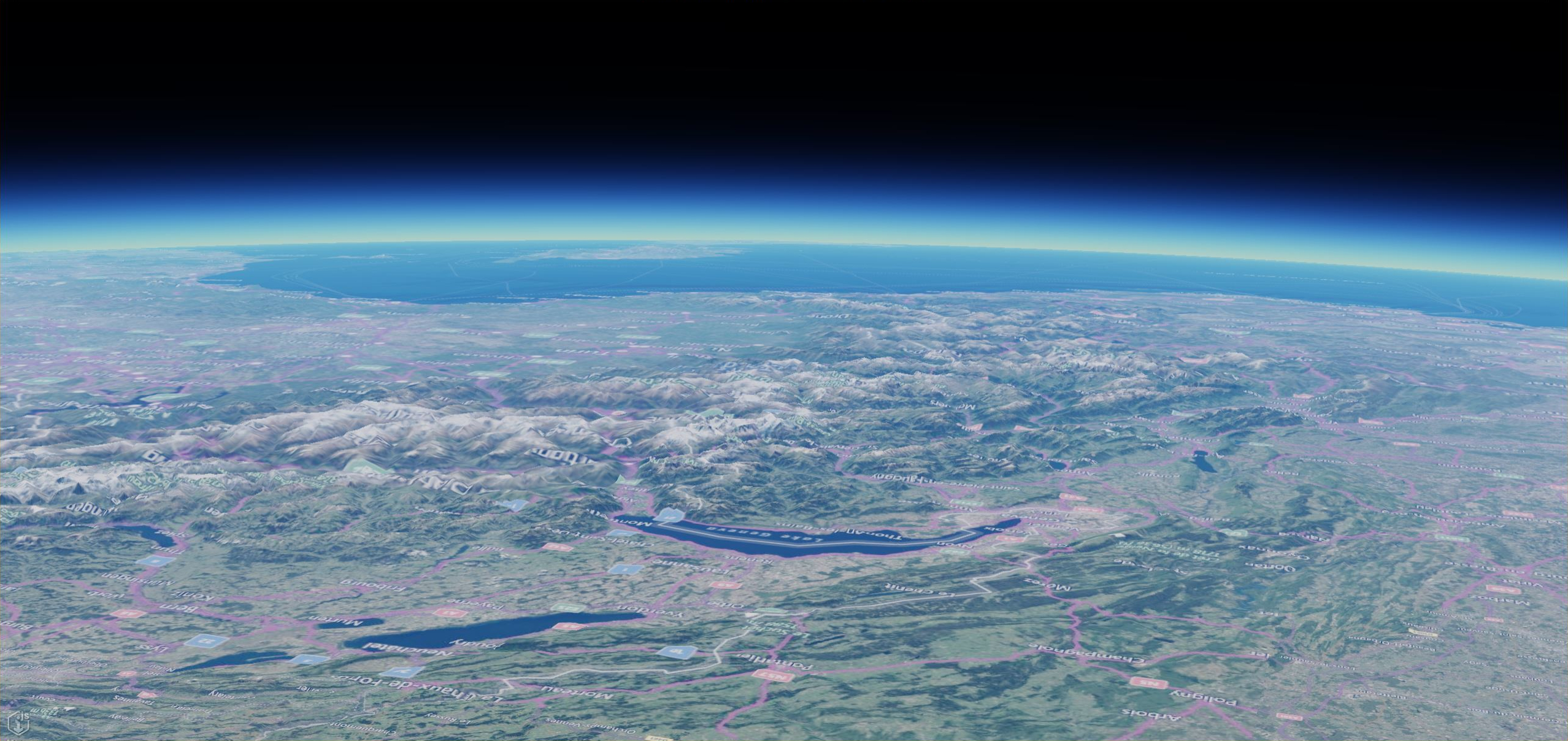 Atmospheric Scattering from Space