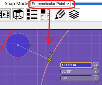 perpendicular point snap