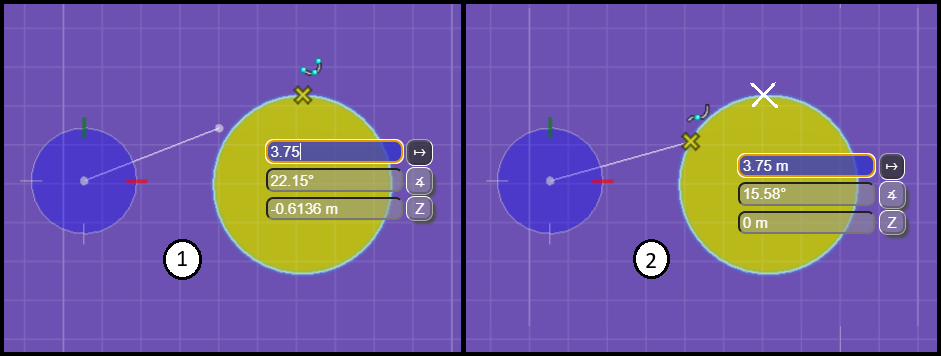 accudraw nearest distance lock