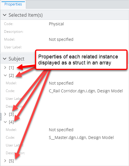 Example of using the "properties source" attribute pointing to multiple related instances