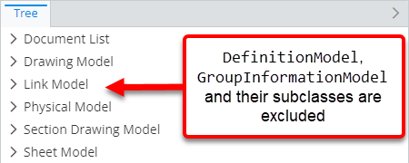 Example of using "excluded classes" attribute