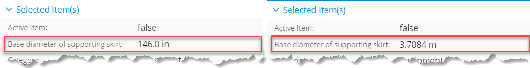 Different units in property grid