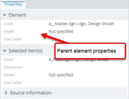 Example of using the "properties source" attribute